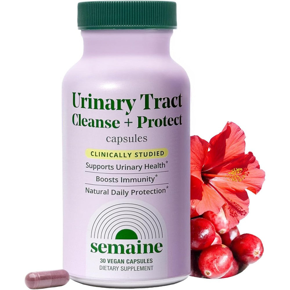 Semaine Urinary Tract Cleanse and Protect 30 capsules bottle front view for women wellness