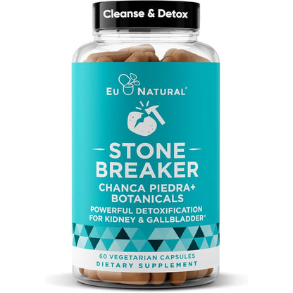 Eu Natural Chanca Piedra Stone Breaker bottle front view for kidney cleanse support.