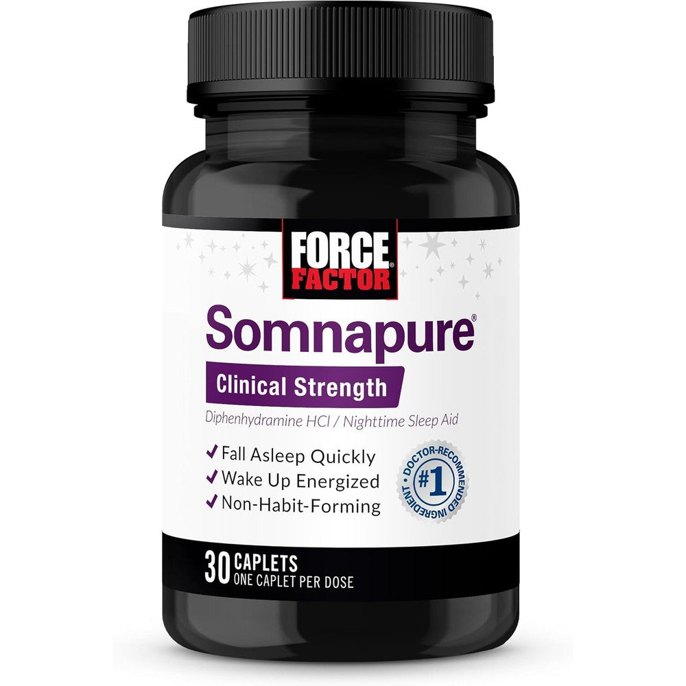 Force Factor Somnapure Clinical Strength sleep aid 30 count caplets bottle