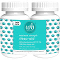 Wellness Basics sleep aid maximum strength twin pack front view showing liquid softgels package packaging