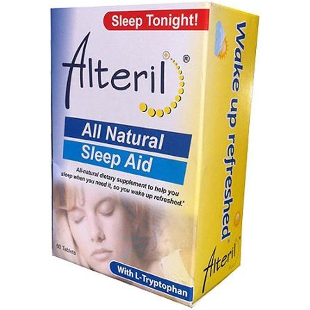 Biotab Nutraceuticals Alteril Natural Sleep Aid 60 tablets bottle front view showcasing natural melatonin supplement