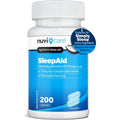 NUVICARE Nighttime Sleep Aid 200 caplets bottle front view for occasional sleeplessness.