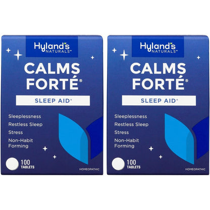 Hyland's Calms Forte Sleep Aid Tablets Pack of 2 front view