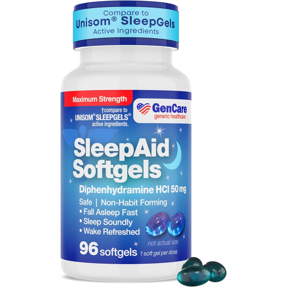 GenCare Maximum Strength Nighttime Sleep Aid bottle front view