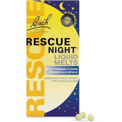 Bach RESCUE SLEEP Liquid Melts front packaging for natural sleep support