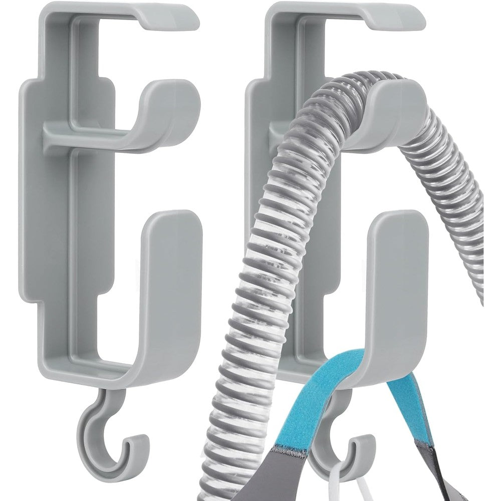Nittiid 2 pack CPAP hose holder set with gray finish