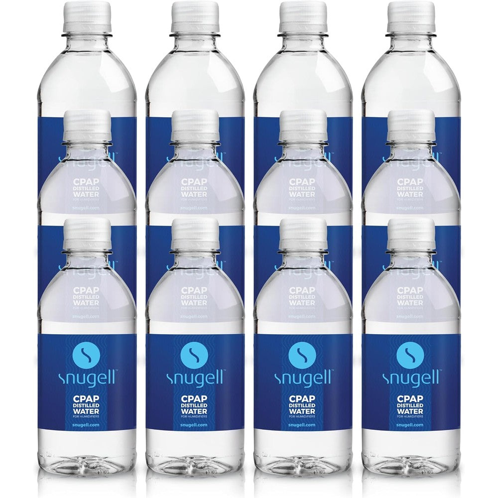 Snugell Distilled Water for CPAP Machines 12-pack front packaging view