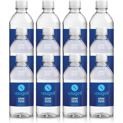 Snugell Distilled Water for CPAP Machines 12-pack front packaging view