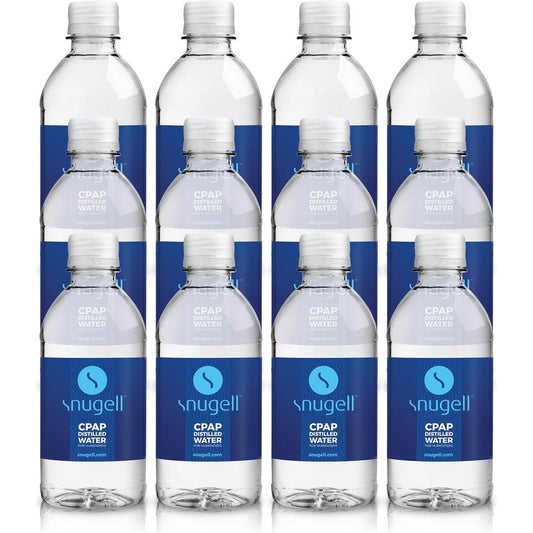 Snugell Distilled Water for CPAP Machines 12-pack front packaging view