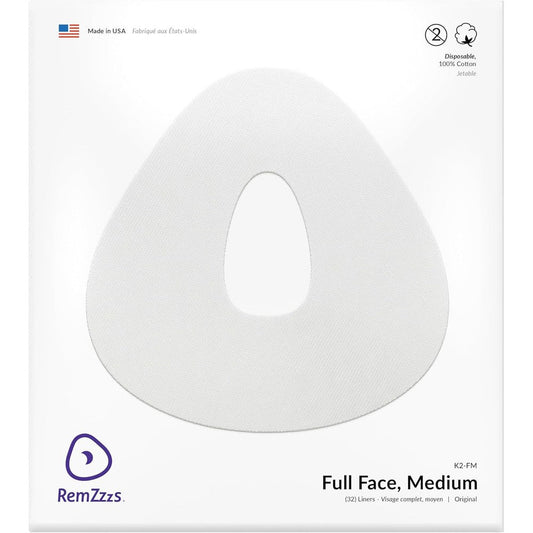 RemZzzs Full Face CPAP Mask Liners Medium K2-FM front view packaging