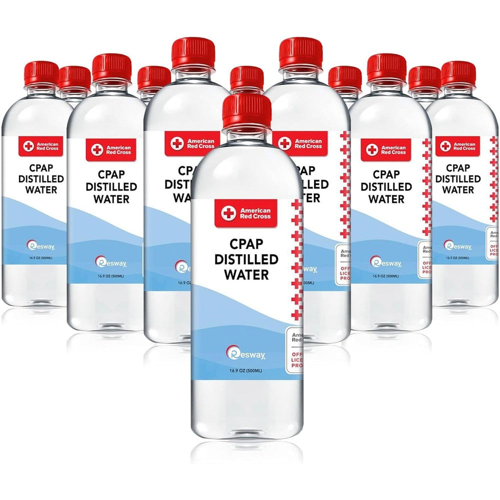 Resway American Red Cross distilled water 12 pack front view