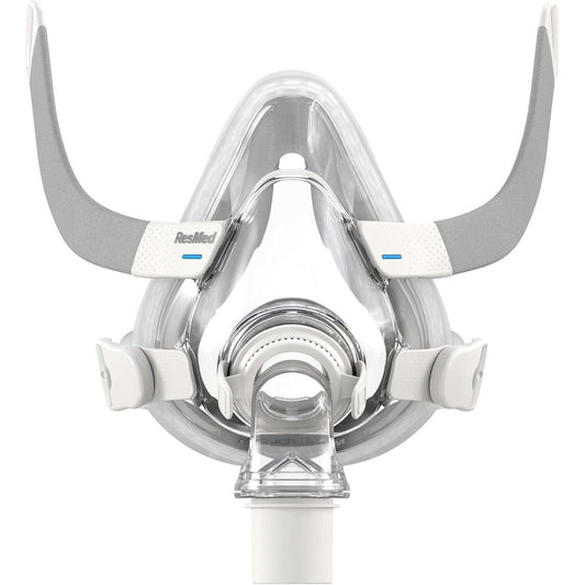 ResMed AirTouch F20 Frame System front view with memory foam cushion