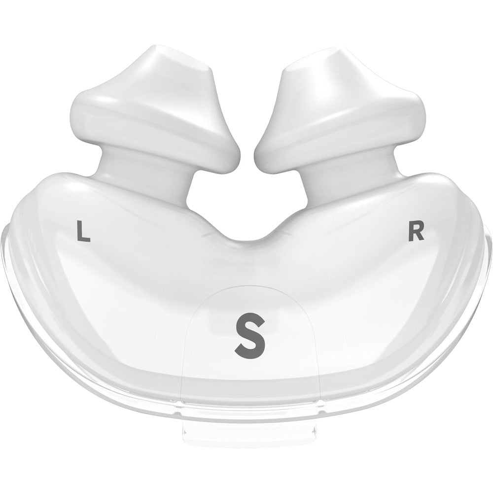 ResMed AirFit P10 nasal pillow cushion small front view