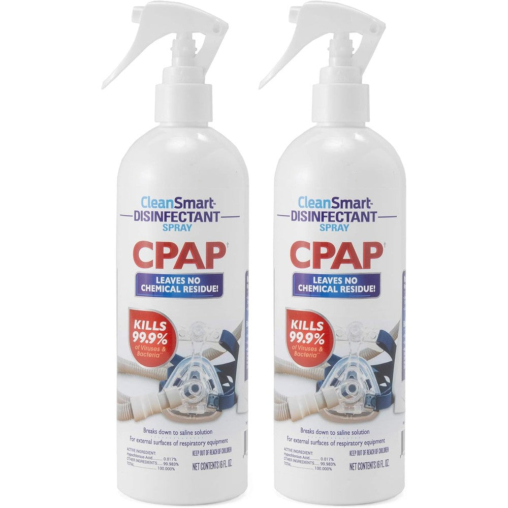 CleanSmart CPAP Disinfectant Spray 16 fluid ounce bottle front view for respiratory equipment