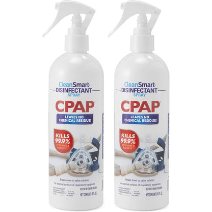 CleanSmart CPAP Disinfectant Spray 16 fluid ounce bottle front view for respiratory equipment
