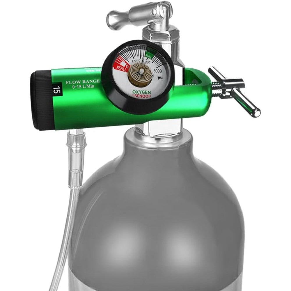 Generic Oxygen Regulator front view showing 3000 PSI pressure gauge.