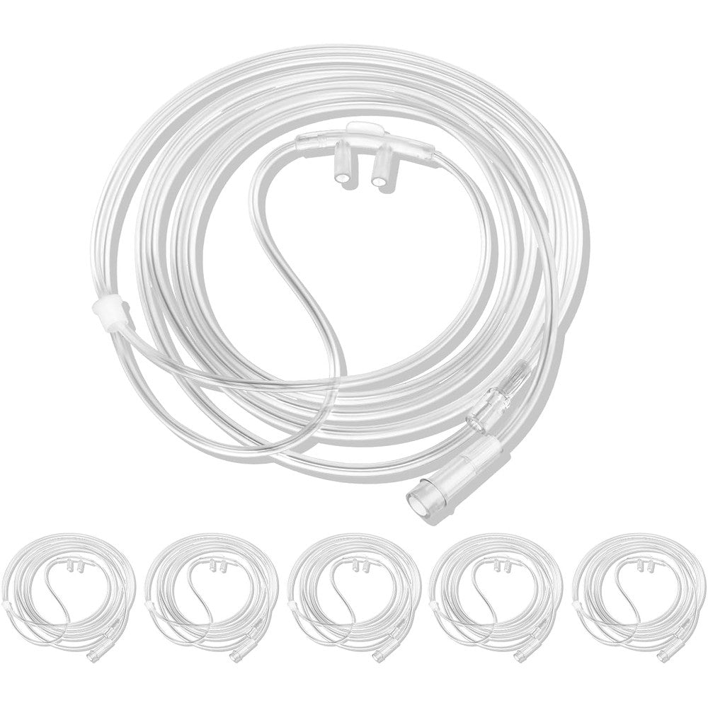 Yoncozy Soft Nasal Oxygen Cannula 5 pack front view for respiratory therapy