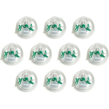 Dealmed Non-Rebreather Oxygen Mask front view medical-grade clear vinyl mask.