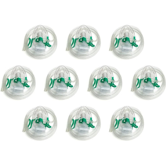 Dealmed Non-Rebreather Oxygen Mask front view medical-grade clear vinyl mask.