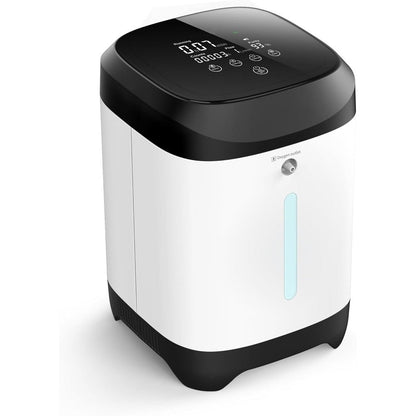 Rugged Oxygen Generator ROG home oxygen concentrator front view showing touchscreen interface