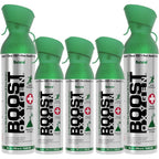 Boost Oxygen Natural Bundle front view showing five canisters