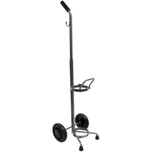 Drive Medical Oxygen Cylinder Cart front view for portable medical tank transport.