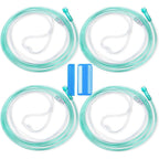 NITTIID 7 Foot Green Nasal Cannulas front view 4 pack medical oxygen tubing