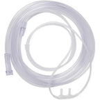 Medline Soft-Touch Nasal Oxygen Cannula front view of curved nasal prongs