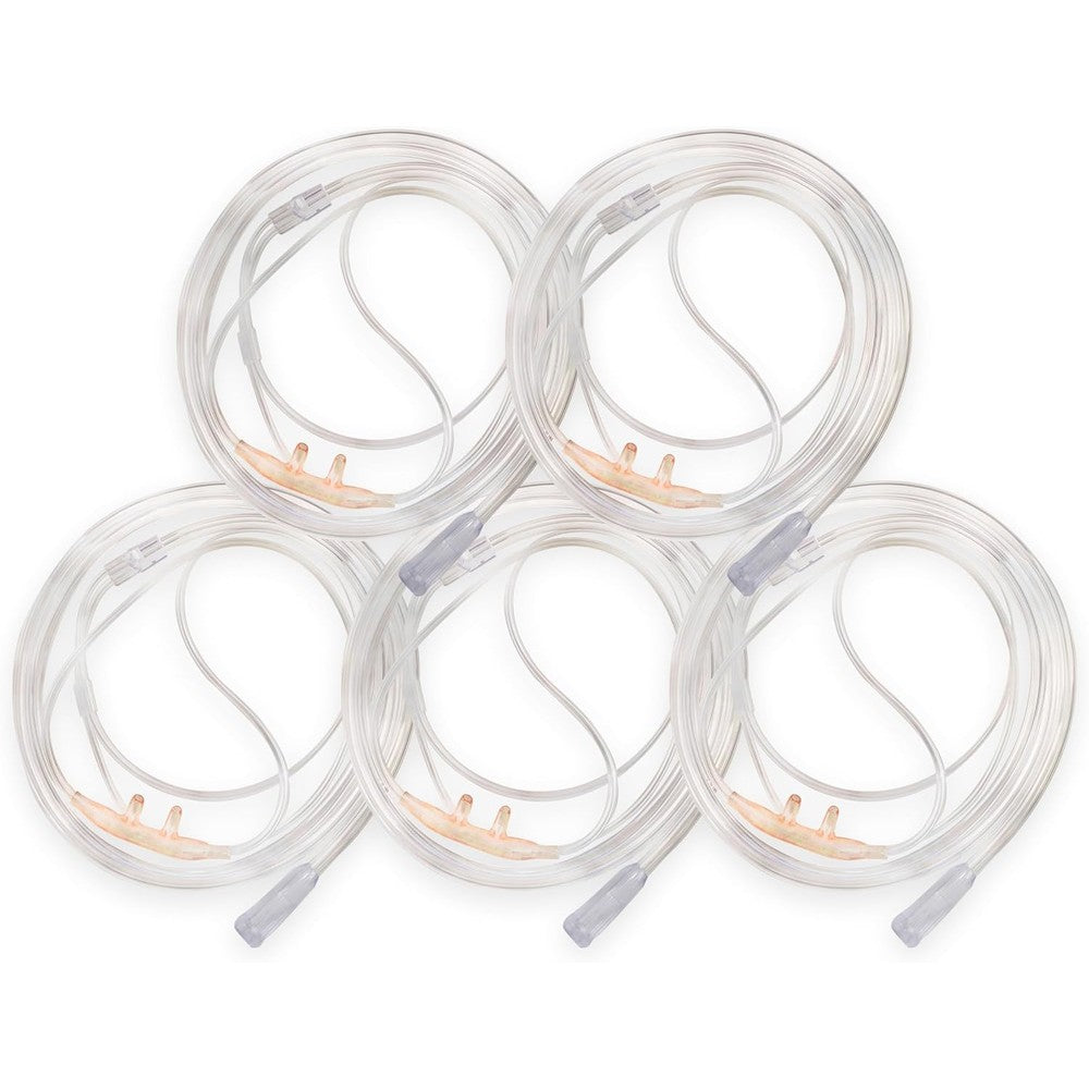 JWYN Adult Oxygen Nasal Cannula 5 Pack front view high flow respiratory accessory