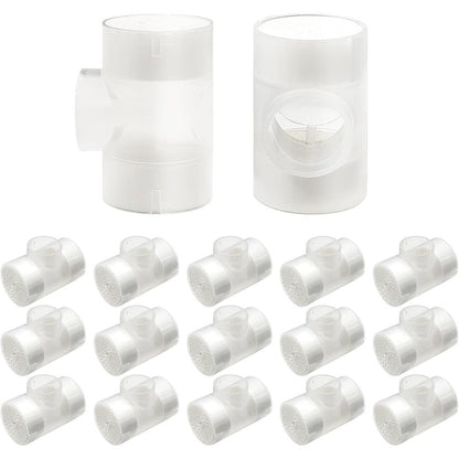 YUQILIN Tracheostomy HME Filters 50 count box front view for respiratory humidification.