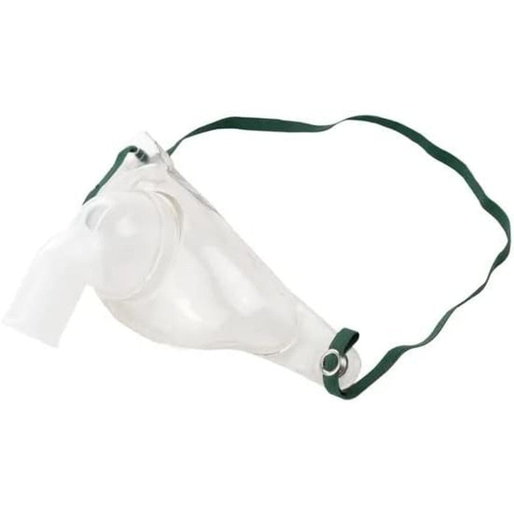 Dynarex 34022 Pediatric Tracheostomy Mask front view showing swivel connector and adjustable strap.