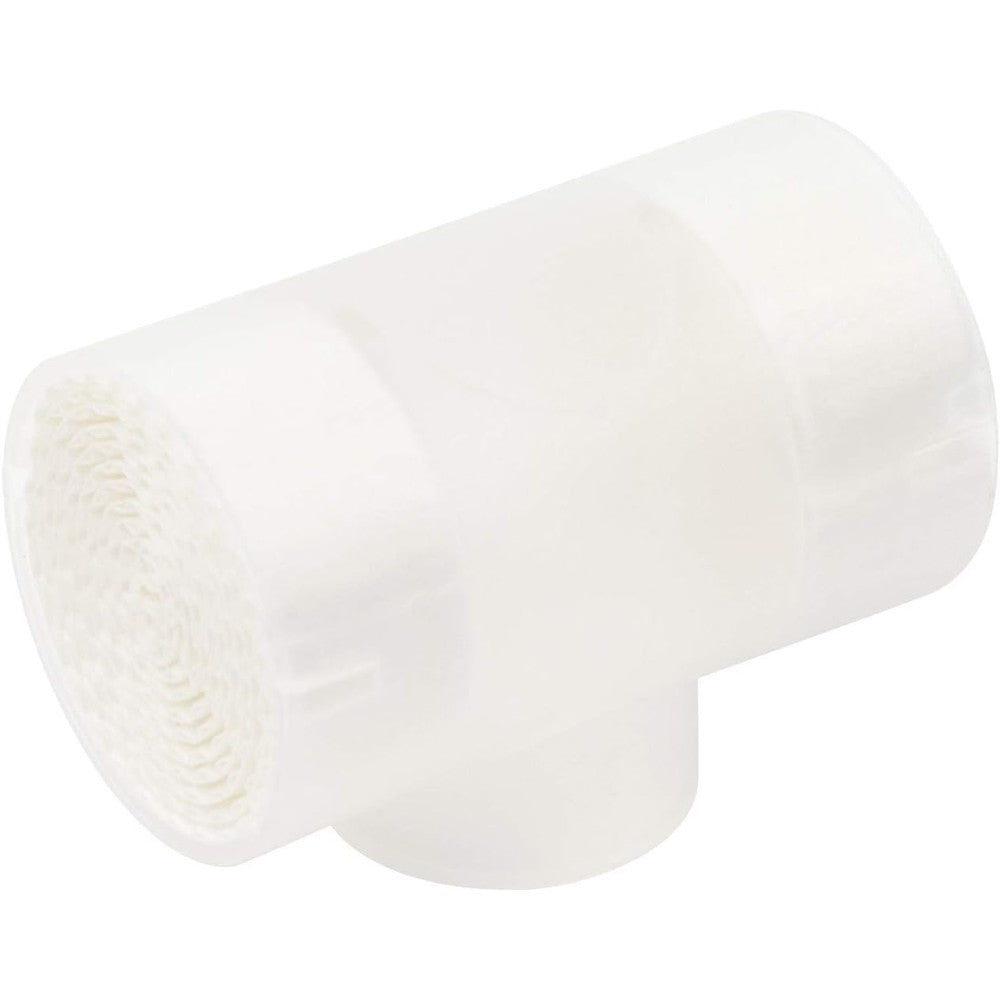 Dynarex Resp-02 Bow Tie Trach HME 1500 front view medical respiratory filter.