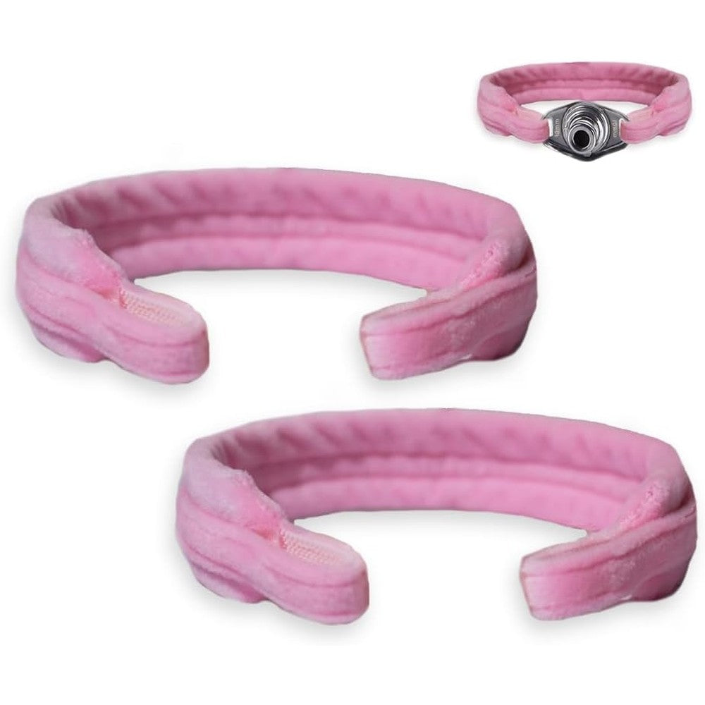 GZFQJJ Tracheotomy Tube Stent Holder front view showing pink velvet material.
