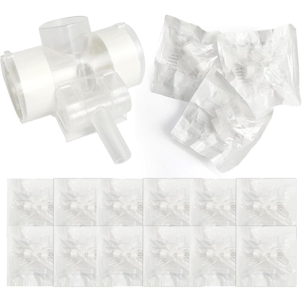 Ammodura HME 1500 T-shape tracheostomy filter front view for respiratory humidification.