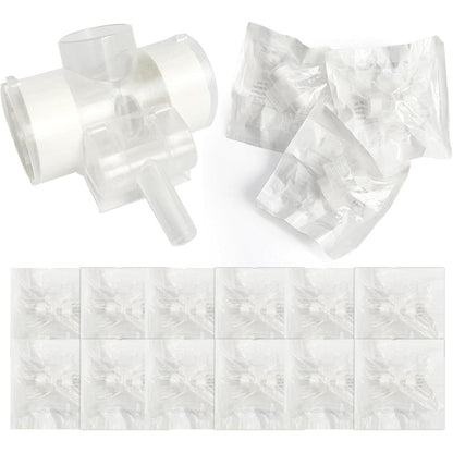 Ammodura HME 1500 T-shape tracheostomy filter front view for respiratory humidification.