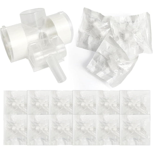 Ammodura HME 1500 T-shape tracheostomy filter front view for respiratory humidification.