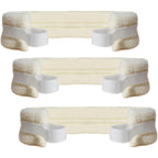 Generic Tracheostomy Tube Holder front view showing soft white flannel material.
