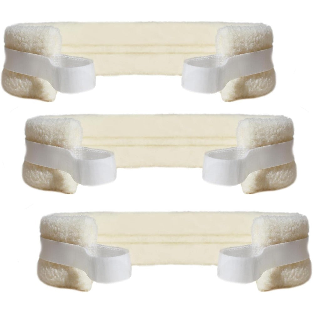 Generic Tracheostomy Tube Holder front view showing soft white flannel material.