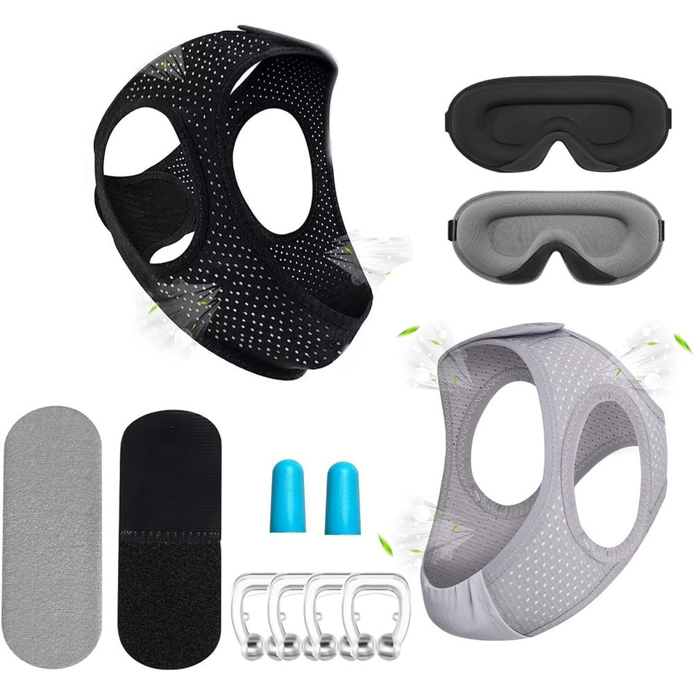 Folanda HYLCWTH Anti Snoring Chin Strap front view for CPAP support