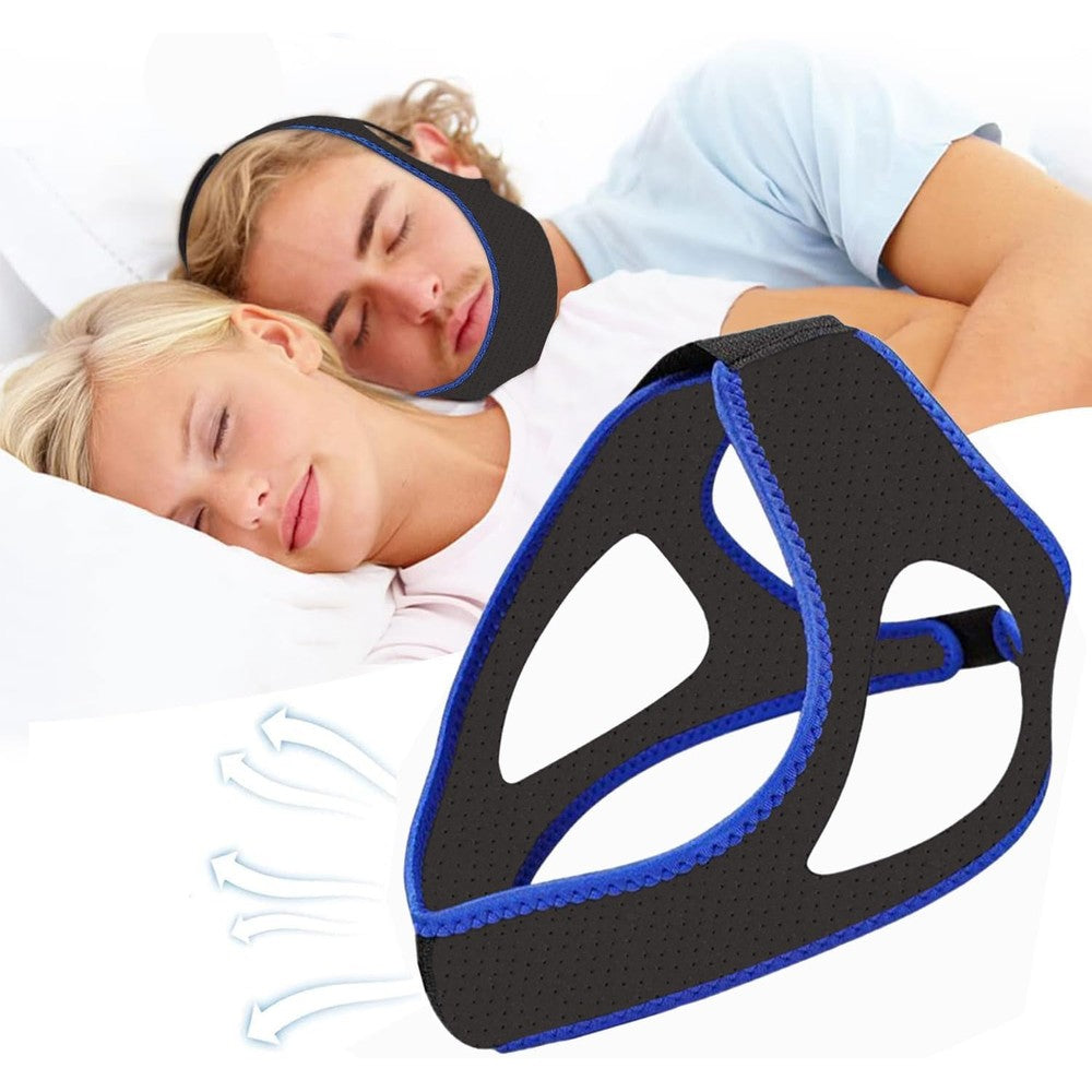 GCOA Sviiolnnr anti snoring chin strap front view stop snoring solution.