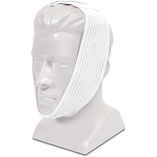 AG Industries PRIMADA Premium White Chin Strap front view for CPAP support.