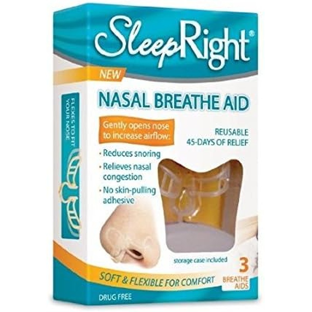 SleepRight Nasal Breathe Aid 3 Count front view authentic reusable nasal dilator