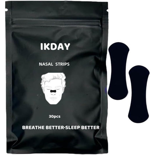 IKDAY Nose Strips for Breathing 30 pack front view for snoring relief.