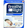 Breathe Right Nasal Strips Original Tan Large front packaging for snoring relief.