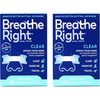 Breathe Right Nasal Strips Clear Large 2 pack front view for snoring relief