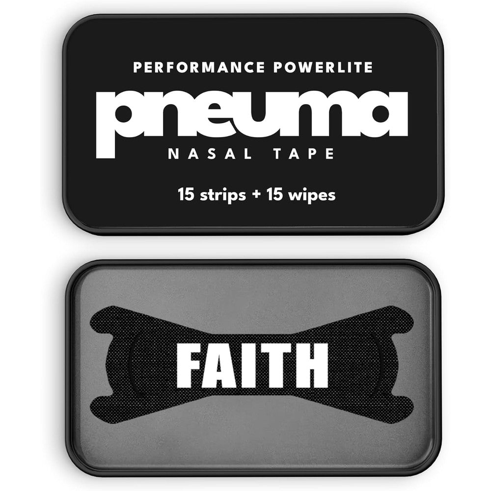 Pneuma Nasal Strips Performance Powerlite front packaging for athletic breathing.