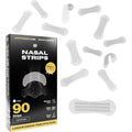Skin Grip Clear Nasal Strips ninety count box front view for snoring relief