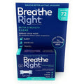 Breathe Right Extra Strength Clear Nasal Strips 72 count box front view