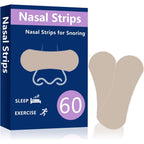 HuiPoLii Nasal Strips for Snoring 60 count pack front view showcasing authentic packaging.