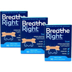Breathe Right Original Large Tan Nasal Strips 3 pack front view for snoring relief